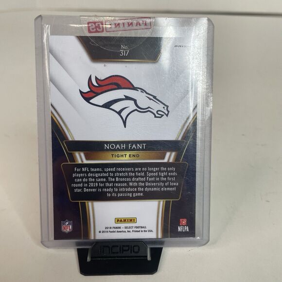 Noah Fant Panini Select Prizm 2018 Rookie Card Sealed #317 Broncos Seahawks - Picture 2 of 3